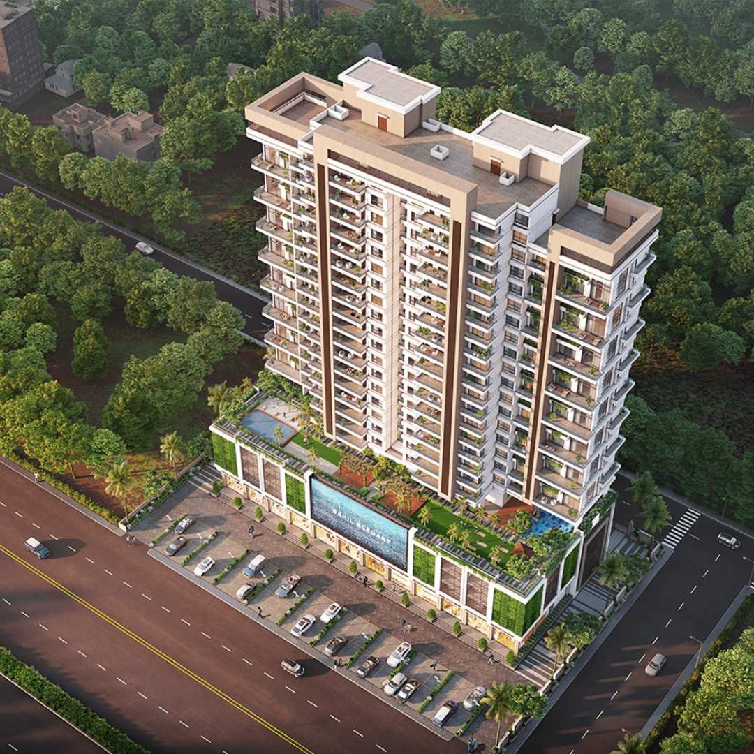 TVS Emerald Thanisandra - clubhouse aerial view